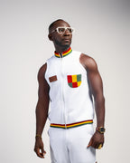 AFR.UTD Zip-front Sleeveless Top