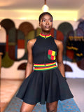 Set: AFR.UTD Crop-top & Flare Skirt
