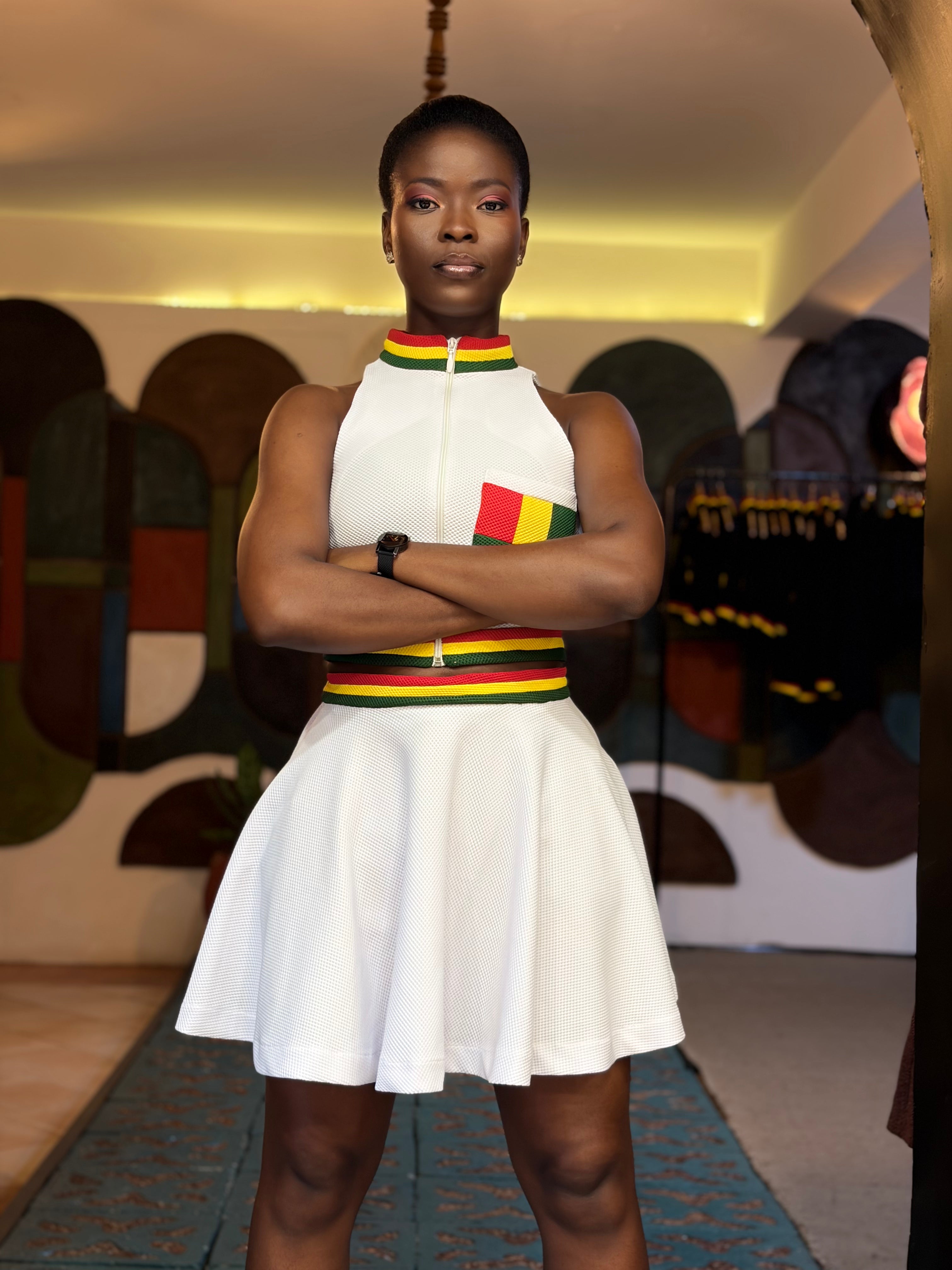 Set: AFR.UTD Crop-top & Flare Skirt