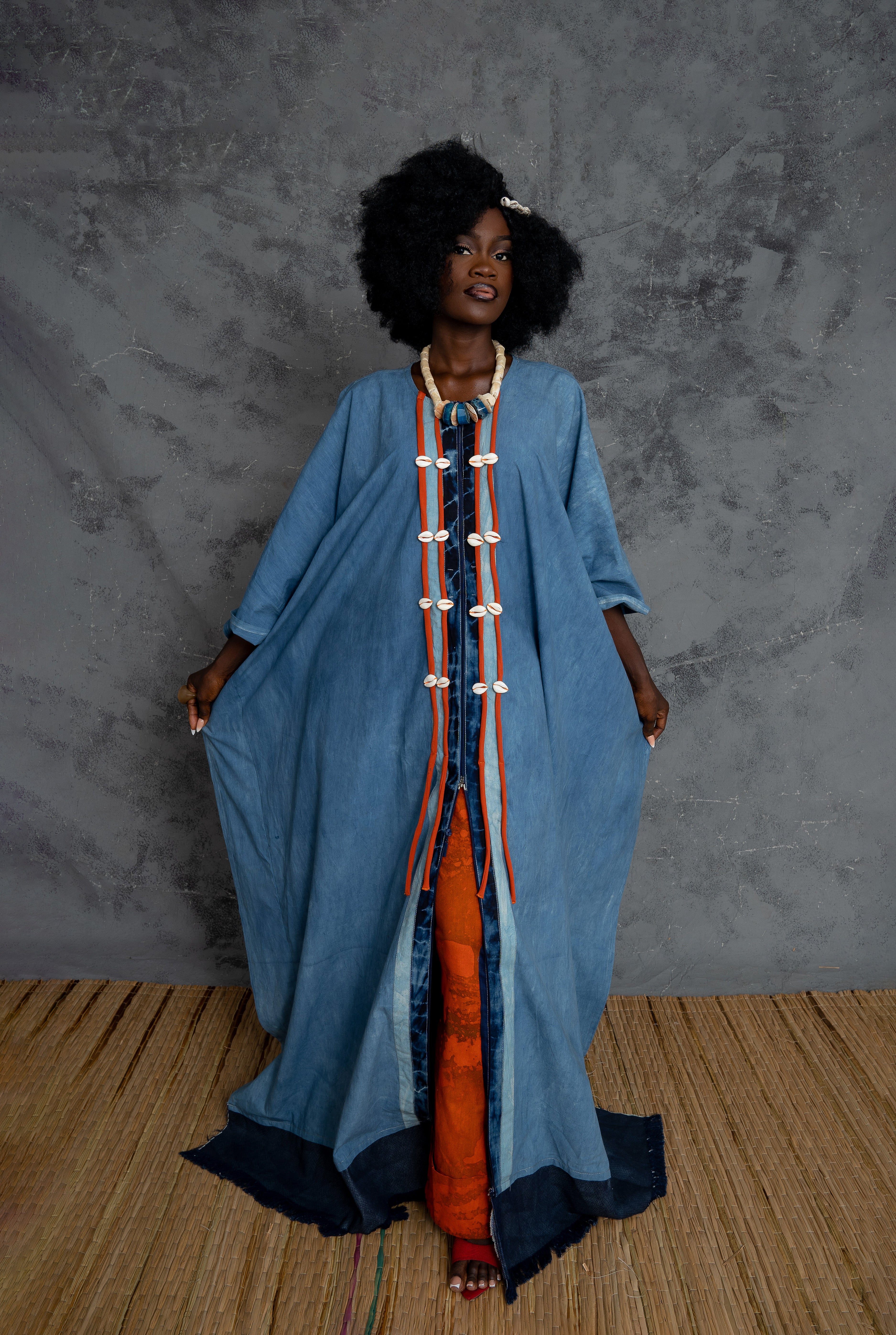 MAYA > Njeri Long Cape Top